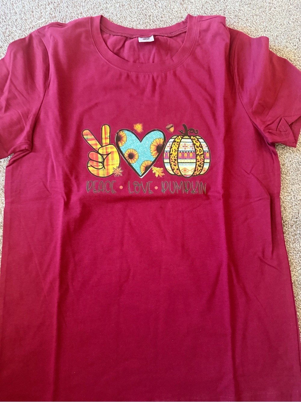Berry Graphic Short Sleeve Tee - Peace Love Pumpkin